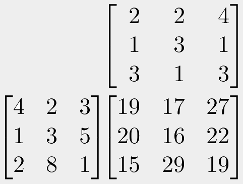 Multiplying two matrices